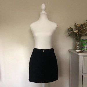 Shein black corduroy skirt